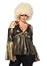 Leg Avenue Women's Plus Size Disco Diva Costume, Black/Gold, 3X-4X