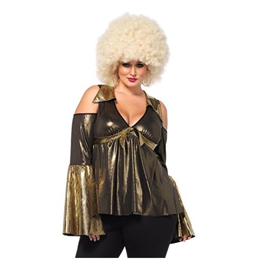 Leg Avenue Women's Costume, Black/Gold, 1X / 2X