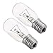 Belleone 2pcs Microwave Bulb WB36X10003-130V 40W Oven Light Bulb Compatible with GE LG Frigidaire Kenmore, Universal Type Stove Incandescent Warm White Light Lamp Replacement E17 Base Socket