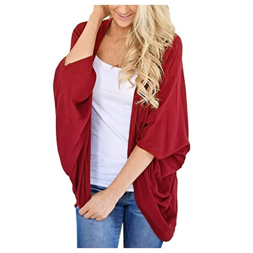 PRETTODAY Women's Summer Chiffon Kimono Cardigans Batwing Sleeve Sheer Shawl Cover ups
