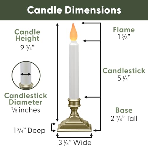Velas de ventana con temporizador automático y luz de ámbar 4