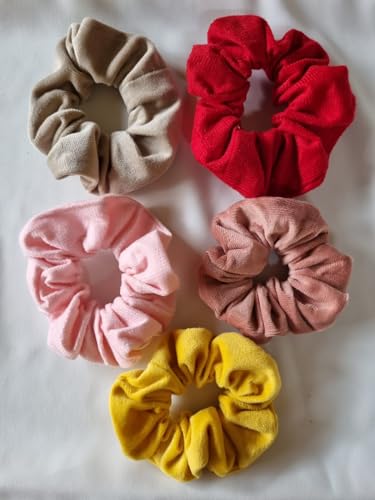 5 Scrunchies Xuxinha De Veludo Prendedor Elástico Para Cabelo