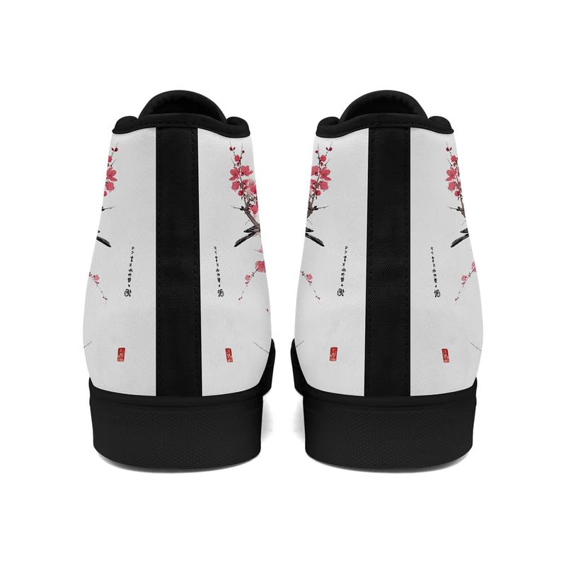 Fashion Chinese Style Canvas High-top Shoes Comfortable Panda Bamboo Cranes Eastern Casual Walking Shoes for Men Women4