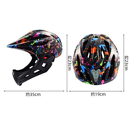 Casque de vélo enfants ajustable avec protection menton contre les chutes de scooter