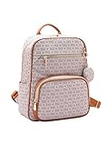 Chenson, Bolsa Mochila Feminina de Costas Laptop Chenson Original Cor:Bege