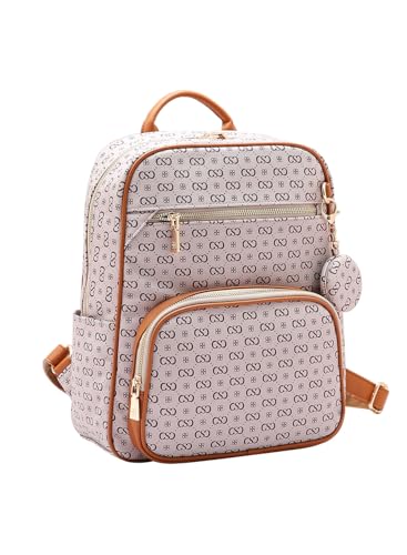 Chenson, Bolsa Mochila Feminina de Costas Laptop Chenson Original Cor:Bege