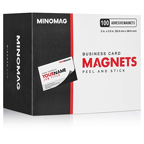 Minomag Business Card Magnets | Peel and Stick Adhesive Magnetic Backings