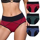 Incontinence Underwear for Women - Upgraded High Absorbency Period Underwear for Women - Washable Leak-Proof Underwears for Ladies, Postpartum, Bladder Control, Reusable Cotton Period Panties Briefs