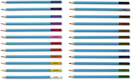 Reeves Watercolour Pencil Set - Vibrant Colours for Beginners, Hobbyists, and Artists - Versatile for Drawing & Blending - Pack of 24