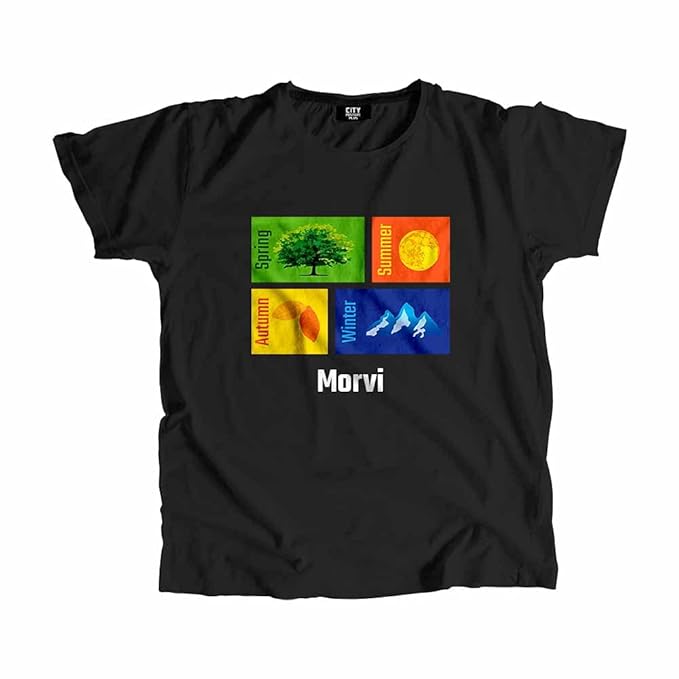 Morvi Seasons Unisex T-Shirt (Black)