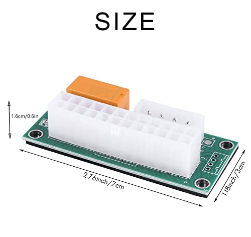 ATX 24Pin a Molex 4Pin Dual PSU Alimentazione SYNC Starter Extender Cavo Scheda per BTC Miner Machine (Verde) - Alimentatore - Immagine 6