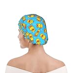 Yellow Rubber Duck Shower Cap For Women Adjustable Double Waterproof Layers Bathing Shower Hat Hair Protection Reusable Ladies Spa Salon Shower Hat - Image 4