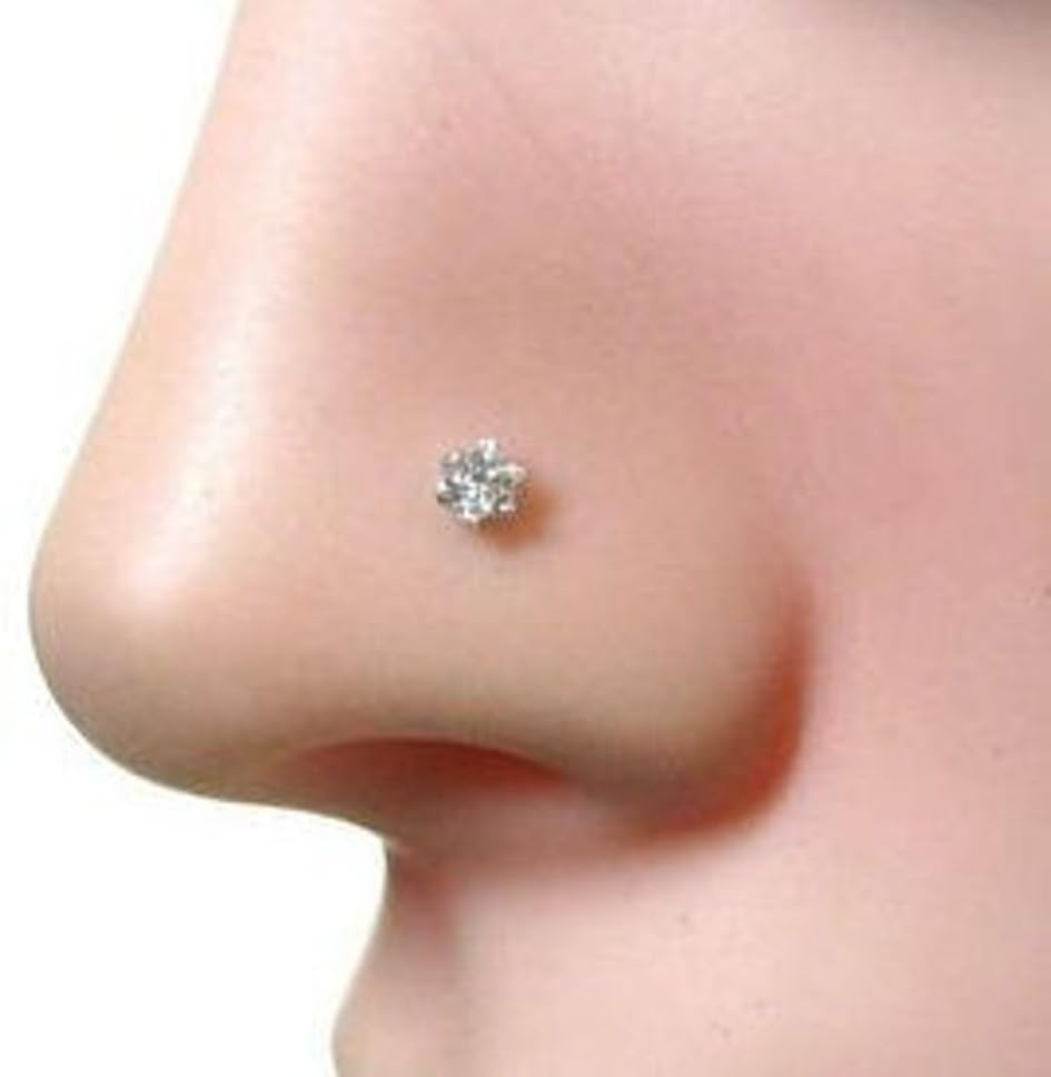 renu creation Diamond Silver Nose Stud Silver-picture-36
