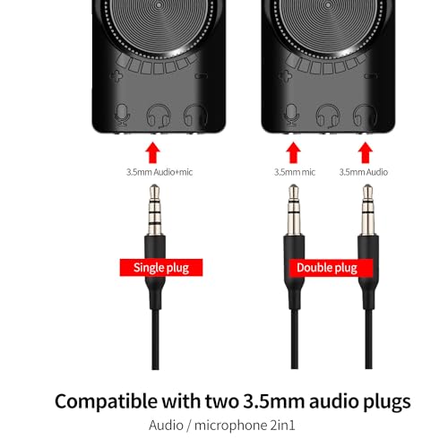 Placa de som USB Virtual 7.1 Surround Sound Adaptador USB de placa de som externa com efeitos sonoro