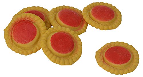 Replica Fake Plastic Jam Tarts - Pack of 6 Imitation Display Prop