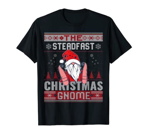 Steadfast Traje de fiesta de Navidad Ugly Gnomo Camiseta