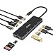 Produktbild Aceele USB C HubUSB C 10 in 1 Hub 100W Power Delivery, 4K HDMI, USB 3.0, Micro SD/TF Kartenleser, für Ipad Pro 2020 MacBook Pro, Huawei MATEBOOK, Pixel, XPS