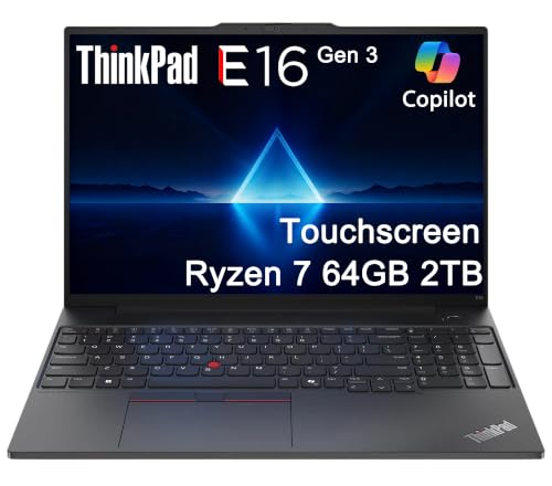 Image of Lenovo ThinkPad E16, 16 inch Touchscreen, AMD Ryzen 7 250, 64GB DDR5, 2TB SSD