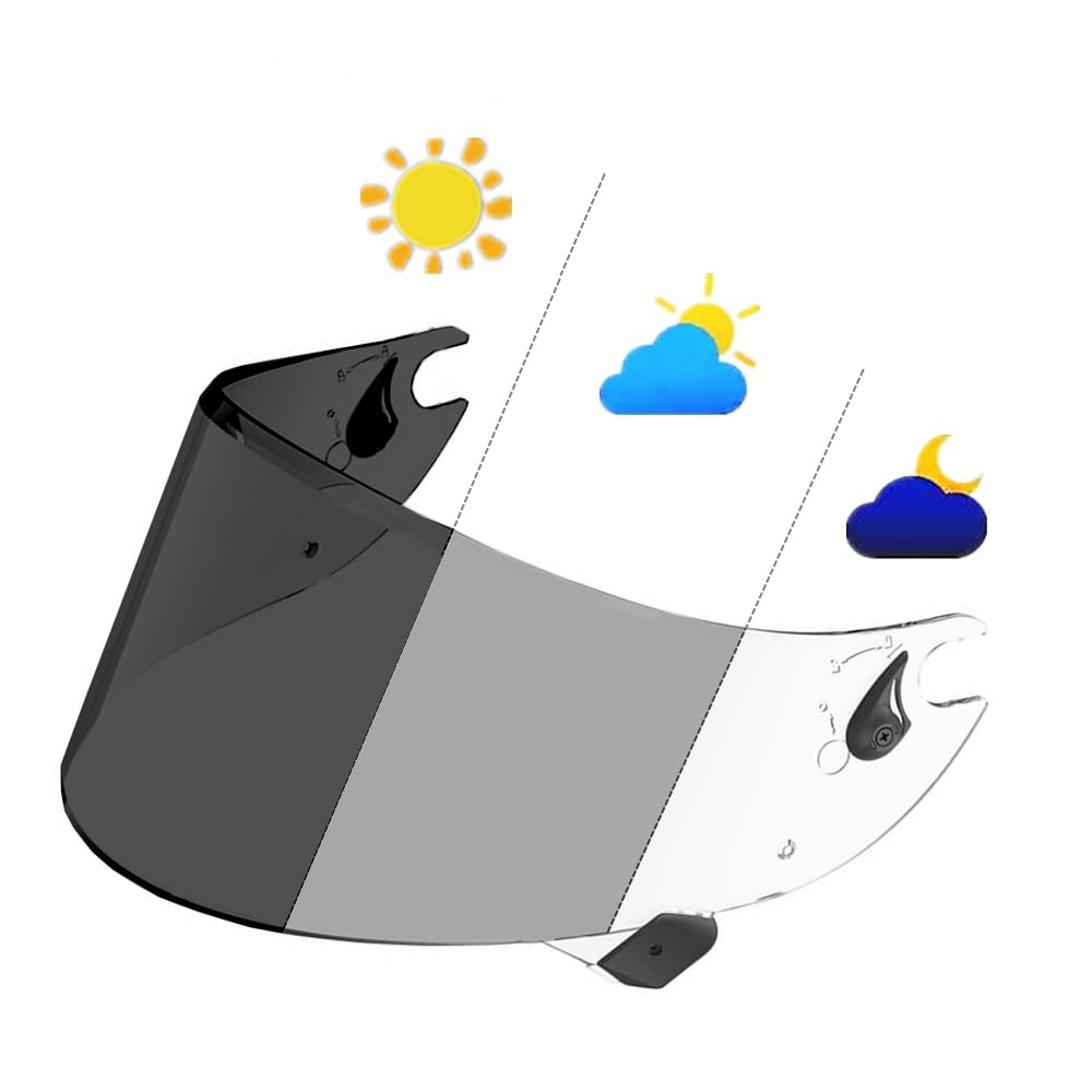 ANSUNDA Photochromic Helmet Visor Shield for Race R Pro,UV Protection Motorcycle Helmet Visor Compatible with Shark Race R PRO