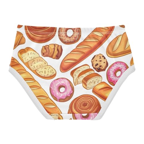Bakery Bread Loaves Prints Panties for Girl Girls Underwear Toddlers Cotton Cartoon Undies Kids Briefs 2t2
