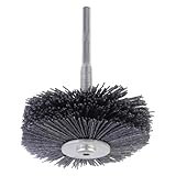 Ipetboom Cepillo de Alambre Abrasivo Grit para Tallar Madera Herramienta de Lijado y Pulido con Vástago Roscado para Limpiar y Desbarbar Superficies Curvas y Ranuras