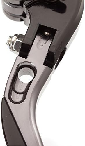 Miniatura 62 de FXCNC Billet Folding Extendable Adjustable Brake Clutch Levers Compatible with Raptor YFM660 01-04, TTR125L/LE/LW 00-16, Banshee 350 02-06