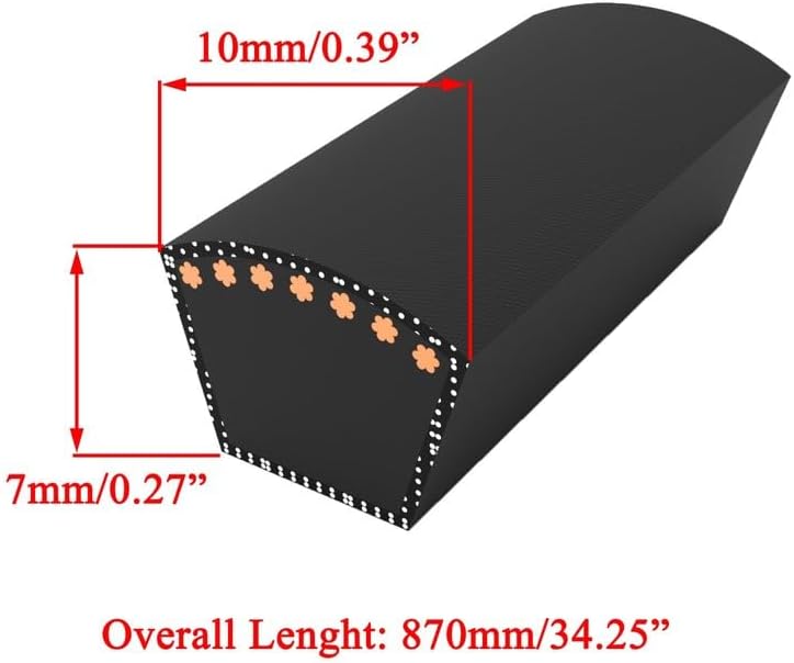 #US Spare Parts Drive Belt for Troy-Bilt 31AM6CP4711 31AM6CP4766 31AM73R3711 Snowblower (foxwpart#1225.05166)
