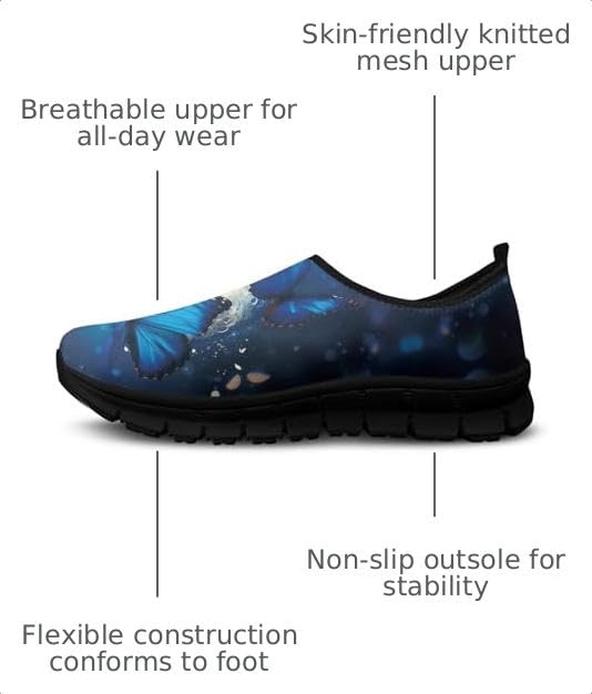 Image of Womens Slip On Walking Shoes Non Slip Loafer Breathable Holiday Travel Shoe Lightweight Casual Low Top Sneakers SizeUS 5.5-11.5