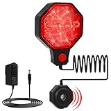 FEUNLEM Garage Parking Sensor Aid, Adjustable Ultrasonic Car Stop Assistant with Red/Yellow/Green LED Light, Parking Aid Set Stop Distance 6”-6.5ft, Easy Install, AC Adaptor/Battery Powered (Black)