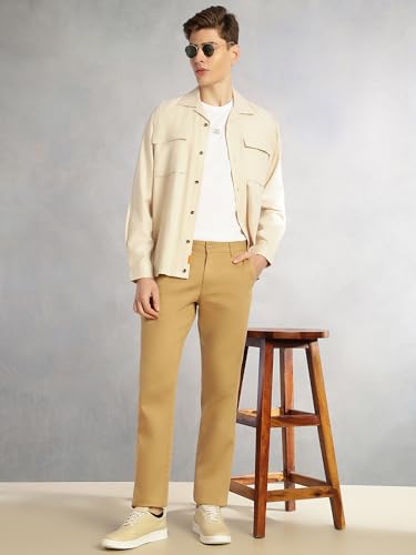Image of Thomas Scott Men's Cricket Club Collection Straight Fit Chinos | Mid-Rise | Solid | Woven | Casual Trouser