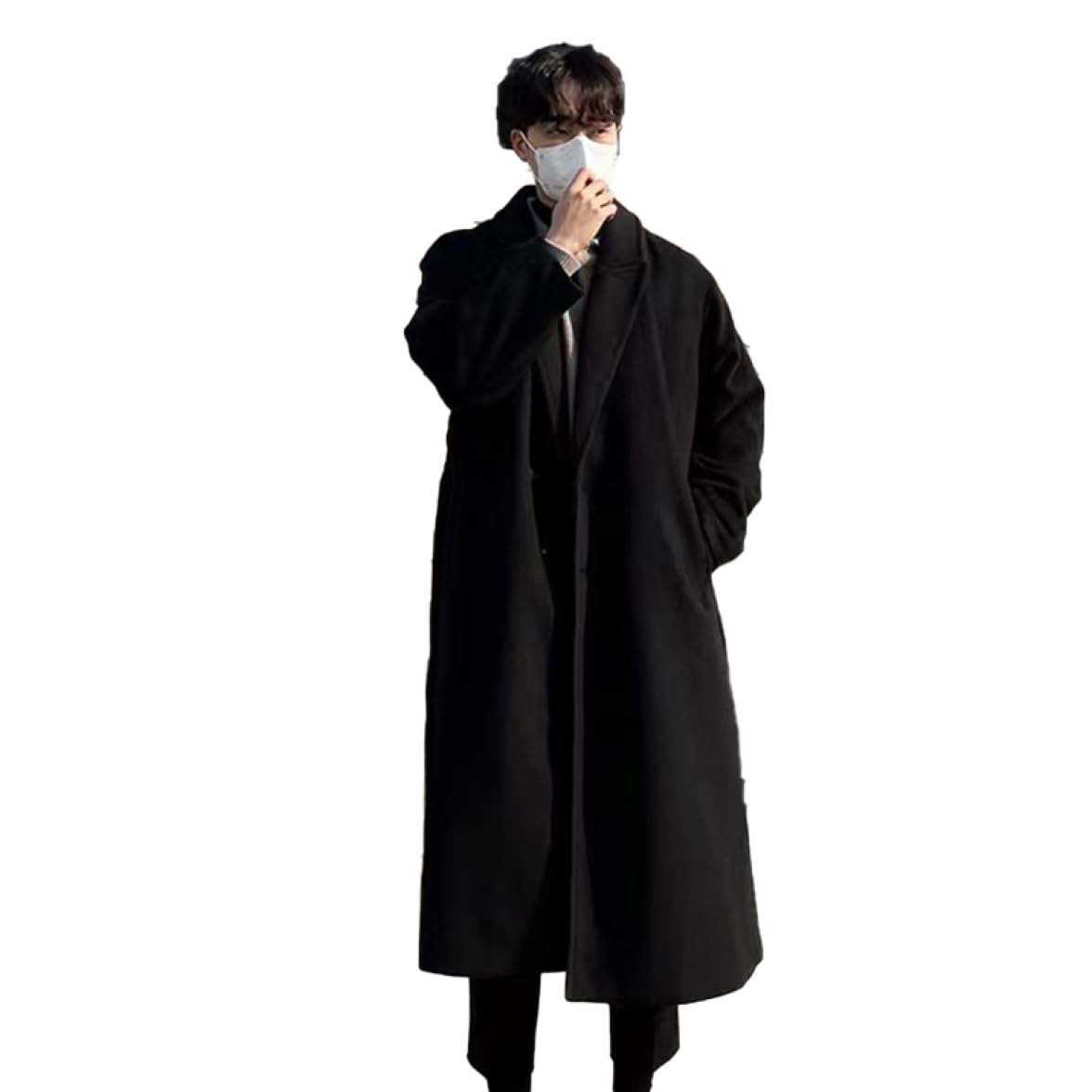 Amazon | [YJSO] メンズ チェスターコート 冬 M テーラード 柔らかい