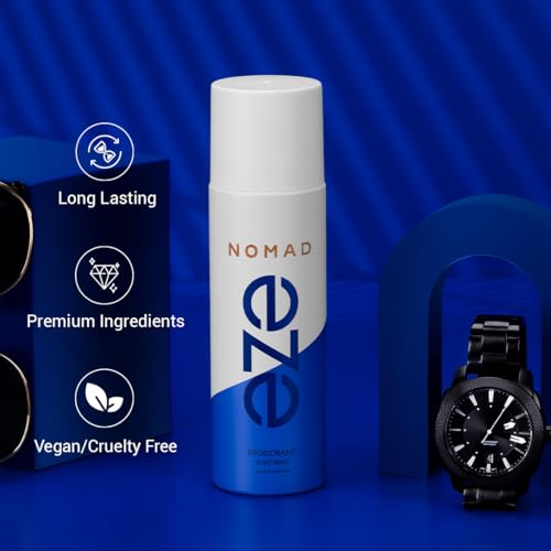 Image of Eze Men Long Lasting Deodrant Fresh Woody | Nomad 150ml | Daily Wear