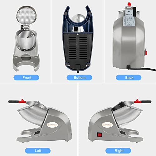 KOFOHON Elektrischer Eisrasierer Maschine,Eisbrecher Eiszerkleinerer,Elektrisch Ice Crusher Machine,Ice Shaver Schnee Maschine Für Haushalt & Handel.(Small)