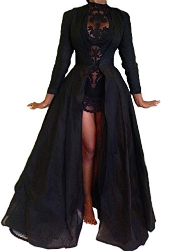 SxClub Sc9392 A-Cuello-Alto Mujer, Negro , S