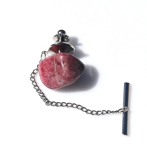 Custom Rhodonite Stone Tie Tack Handmade - Quantity of 1