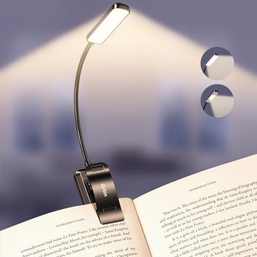 Gritin 2026 Gen 2 Book Light for Reading-30 Eye Caring Full Spectrum LED