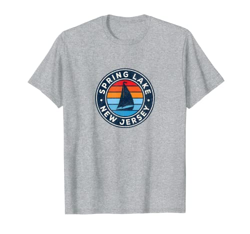 Spring Lake New Jersey NJ Vintage Velero Retro 70s Camiseta