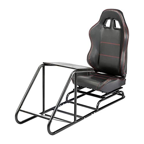 Z ZELUS Rennsportsitz Rennsimulator Gamesitz Raceseat Spielsitzacing mit Haltung und Pedale PS4 PS3 Xbox One Xbox 360 Racing Wheel Lenkrad Ständer Simulator Cockpit Logitech