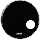 3-Pack Evans EQ3 Resonant Black Bass Drumhead - 22 inch - With Port Hole Value Bundle