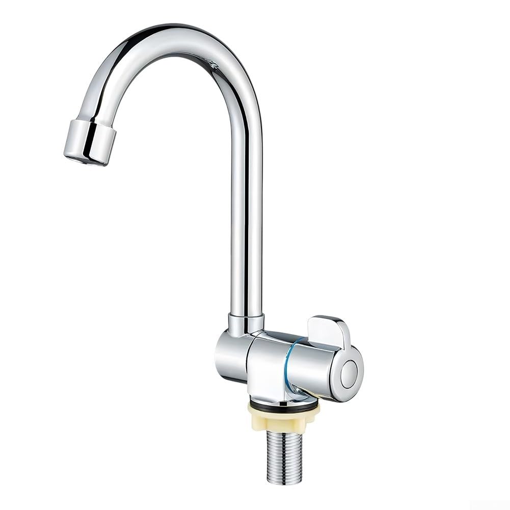 Robinet pliable pour bateau, robinet pliable pour camping-car rotatif à 360 degrés, robinet d'eau froide unique, filetage G1/2 pour évier de cuisine