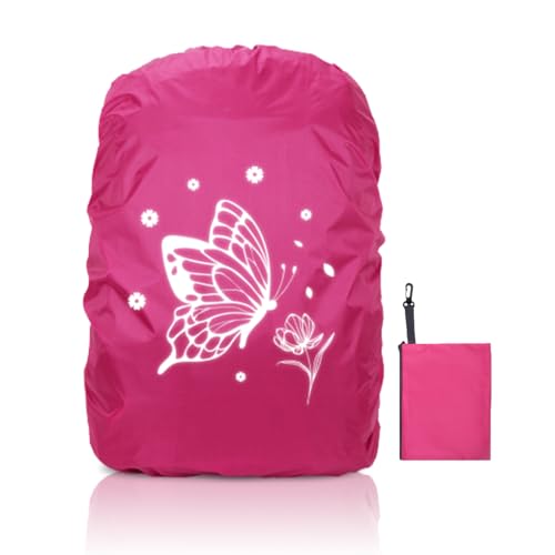 Housse Sac a Dos Impermeable Réfléchissante, 35L Protection Sac à Dos Imperméable, Protection Pluie Sac à Dos, Protege Sac a Dos Réfléchissante, Protege Cartable Pluie pour Randonnée Voyage Cyclisme