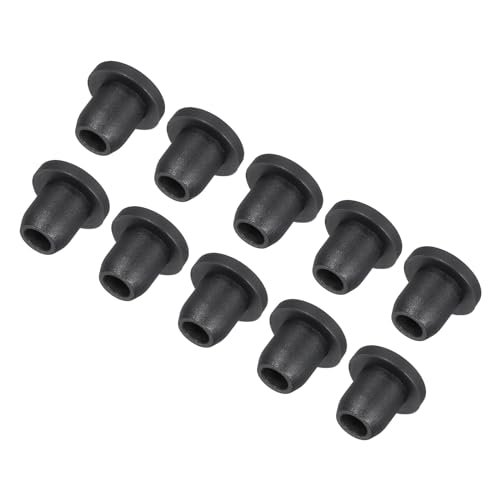 Image of MECCANIXITY High Temp Silicone Plug Mount Dia 7.3mm /0.29 Inch T Shaped Solid Rubber Stopper Hole Plugs for Coating Plating Waterproof Sealing Plugs Black Pack of 10(OD 11mm /0.43 Inch)