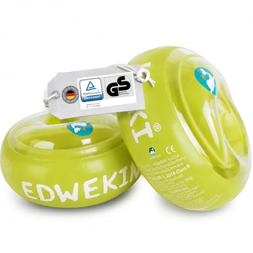 EDWEKIN® Goldi Premium Schwimmflügel | TÜV & GS-geprüft ✓ | Für Kinder 1–6 Jahre | Extragroße Luftkammern, BPA-frei, transparentes Design | Führende Schwimmhilfe für Babys und Kleinkinder