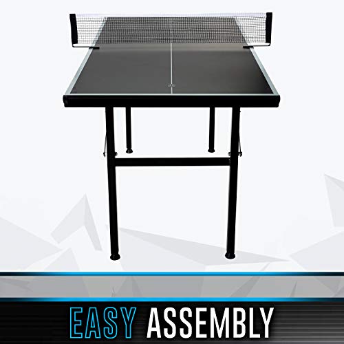 Franklin Sports Optima Mid Sized Table Tennis Table - Attach Net and Play - Indoor Apartment Sized Table for All Level Table Tennis Players - image 3