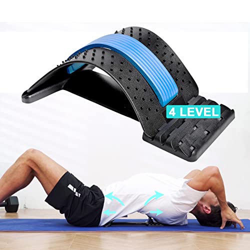 Back Stretcher(4 Level), Back Cracker, Back Cracking Device, Adjustable Multi-level Spine Deck, back cracker board, Upper & Lower Back Muscle Pain Relief for Sciatica, Scoliosis, Herniated Disc