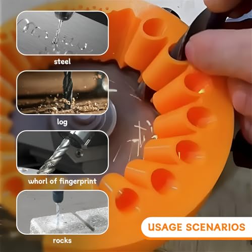 Image of Manual Drill Bit Sharpener Attachment (2-13 mm) - Heavy-Duty Plastic Angle Grinder Guide with Precision Sharpening | DIY & Professional Drill Bit Renewal Tool
