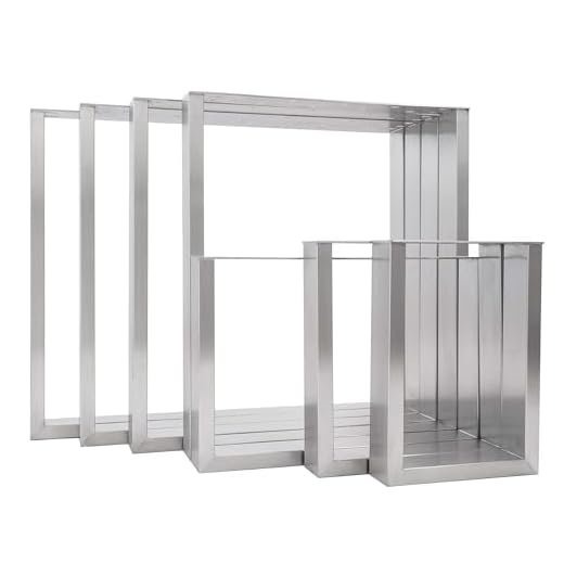 Natural Goods Berlin 2X Tisch-Gestell RECHTECK Edel-Stahl | Einfache Montage | Tisch-Beine aus Metall | Tisch-Kufen ideal für DIY-Projekte wie Esstisch, Schreibtisch, Couchtisch, Bank | 40x43 cm