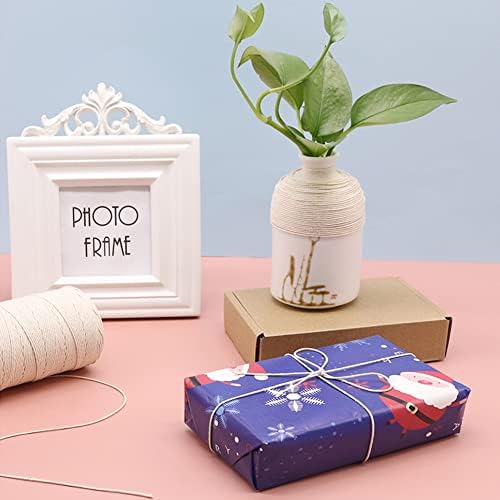 Vivifying 656 Feet 3Ply Cotton Bakers Twine, Food Safe Cooking String for Tying Meat, Making Sausage (White)