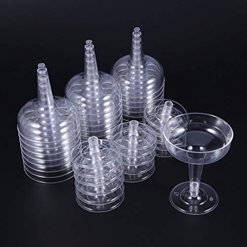 DOITOOL Copos de champanhe transparentes descartáveis para coquetéis, copos de champanhe, copos segu