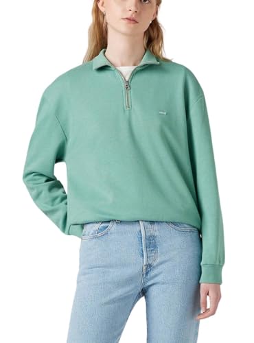 Levi's Women's Everyday 1/4 Zip Non Graphic Sweatshirt, beryl green, XS